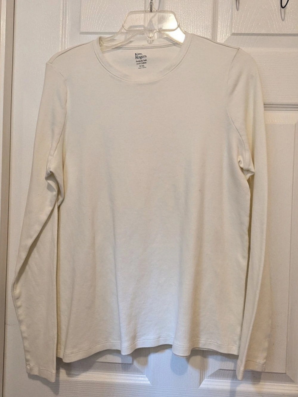 Kim Rogers Perfectly Soft Long Sleeve Crew Neck Tee Long Sleeve Cotton Tee in